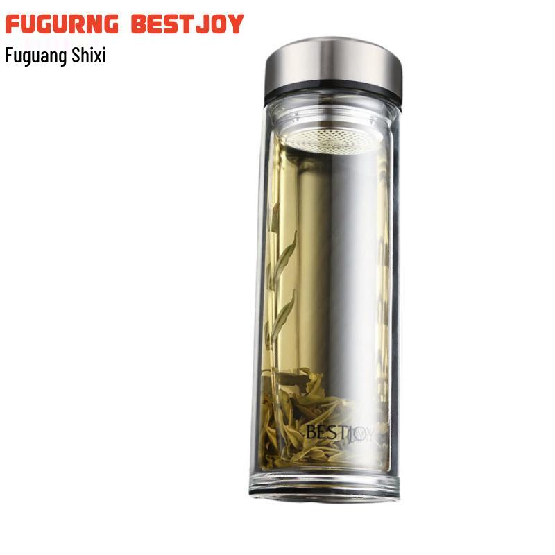 Fuguang Shixi Double-Wall Borosilicate Glass Bottle