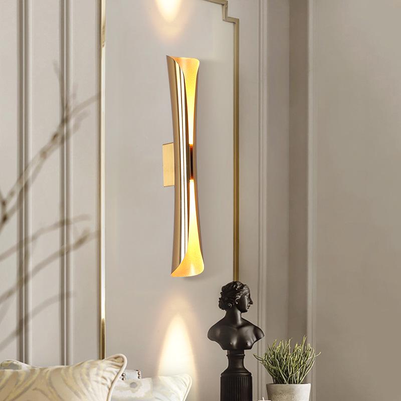 Nordic Minimalist LED Wall Lamp – Wrought Iron Design for Bedroom, Living Room, Hallway, or Staircase