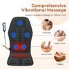 Electric Massage Cushion Full Body Massager 5 Vibration Zones Shoulder Neck Back Lumbar Hip Plush Fabric 115×50×2cm With Heating Warm Therapy