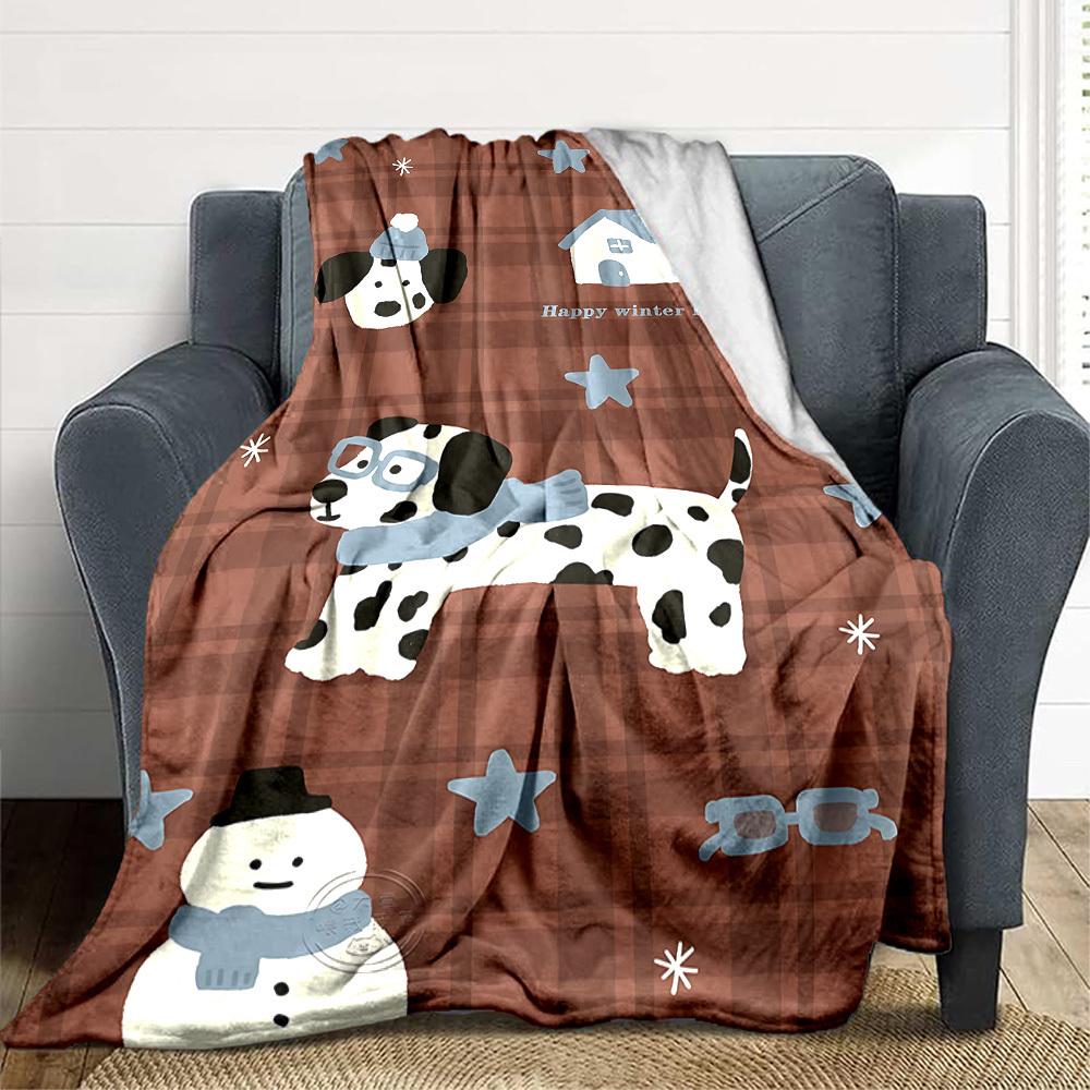 1 st Wintervakantie Lichtgewicht Flanellen Deken, Comfortabele en Warme Deken, voor Kantoor en Camping Bank Bed, Woonkamer002