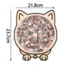 Macaron Color Cat Wooden Jigsaw Puzzle with Cat Silhouette Frame Animal Cats Decorative