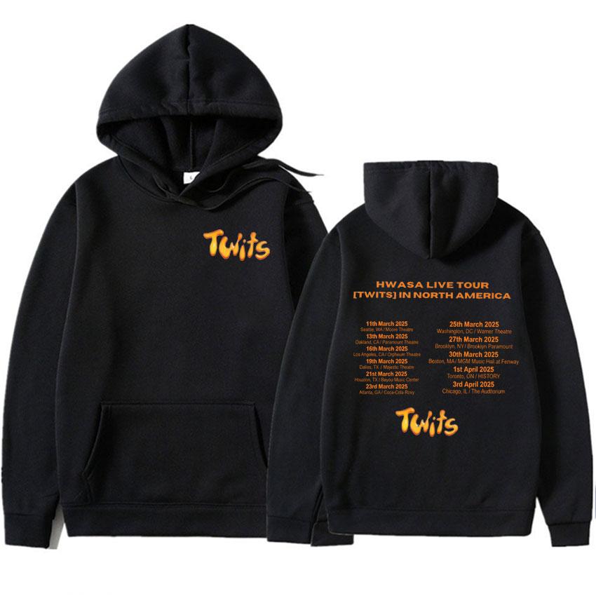 Hwasa Live Tour Twits Print Hoodies High Quality Hipster Womens Fleece Sweatshirts Oversized Trendy  Y2K Clothes Hoodie