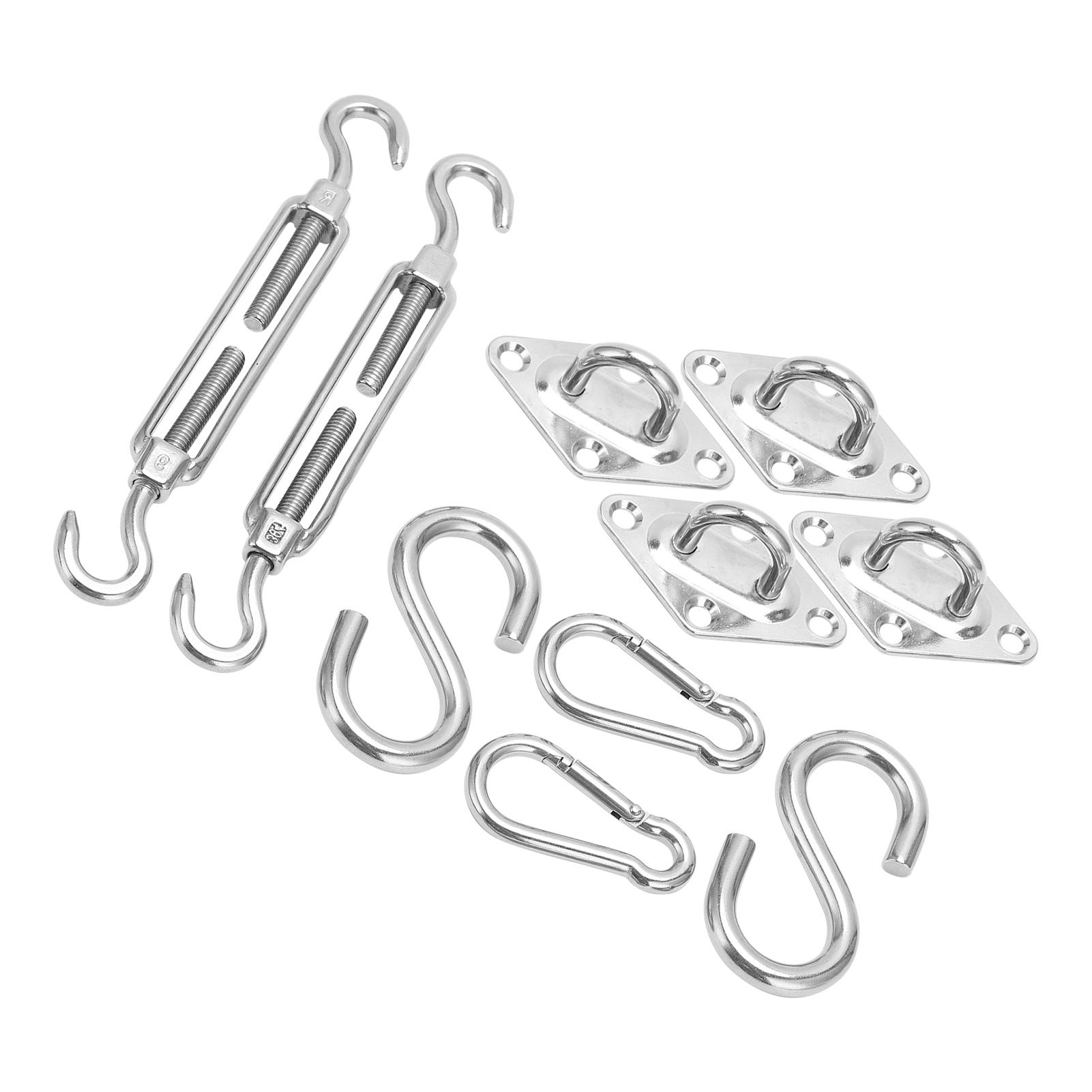 42pcs set Stainless Steel AntiRust Sun Shade Sail Hardware Kit for Outdoor Patio Garden Rectangle Square Triangle Sun Shade Sail