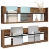 Magazine Shelf 2 pcs Reclaimed Wood Look 100 x 12 x 30 cm Engineered Wood