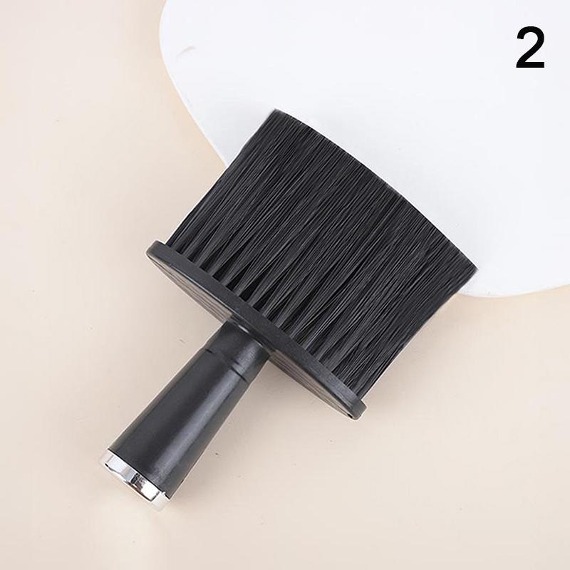 Spazzola Morbida da Parrucchiere Spazzola Nera da Parrucchiere Pulizia Capelli Collo Spolverino Viso Anello Taglio Capelli Pettine per Styling Barba