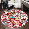 Custom Name Fire Truck Printed Round Rug Carpet Chair Rug Area Rug Entryway Doormats,for Office Chair Living Room Bedroom Kitchen Room.