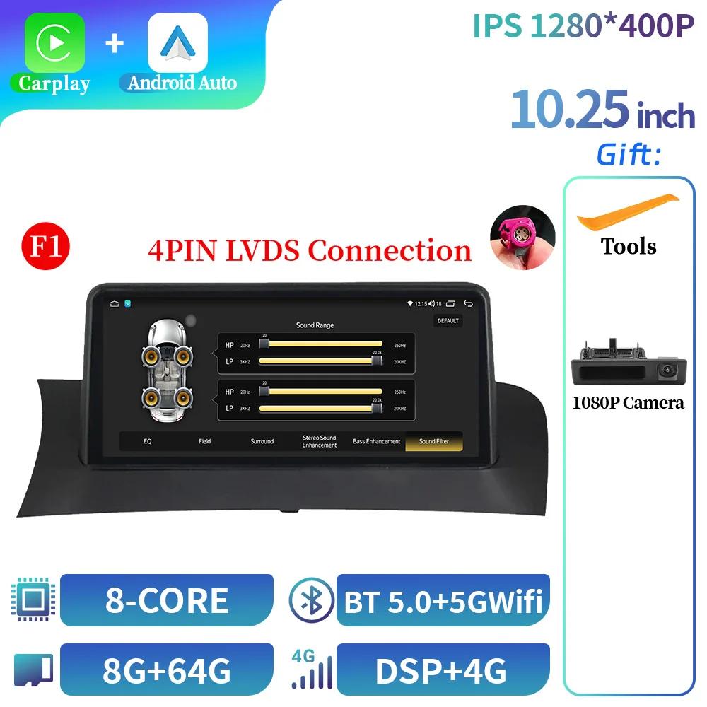10.25" Car Radio For BMW X3 F25 X4 F26 Multimedia Wireless Bluetooth  Carplay Android Auto Stereo Navigation Touch Screen