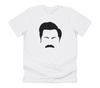 Ron Swanson Outline T-shirt Tee Funny Parks and Rec Recreation Show Cool Gift