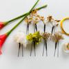 Calla Lily Orange Hair Ornament, Dried Flower, Mizuhiki (decorative Cord), Gold Leaf, for Coming-of-Age Ceremony, Traditional Japanese Attire,