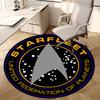 1pc Starfleet Emblem Round Carpet, Made of Polyester,Perfect for Decorating Office Chairs, Living Rooms,Vibrant Decorative Rug
