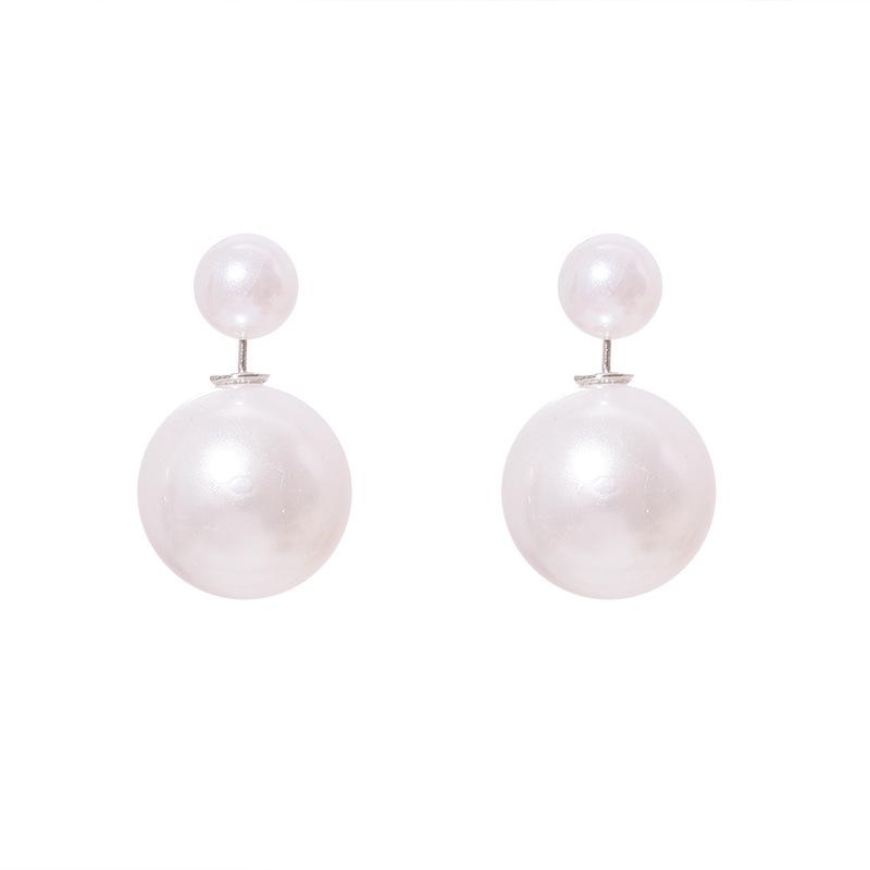Korean Double-Sided Pearl Stud Earrings: New 2025 Trendy, Versatile, High-End Women's Fashion