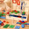 Wooden Toolbox Toy Educational Tool Box with Tools Learning for Toddlers