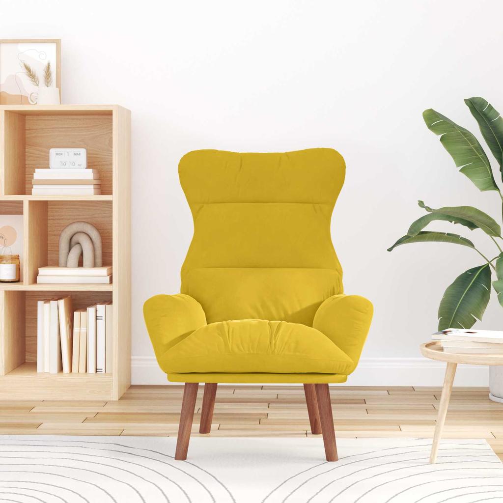 Armchair Yellow 69 X 74 X 93 Cm Velvet