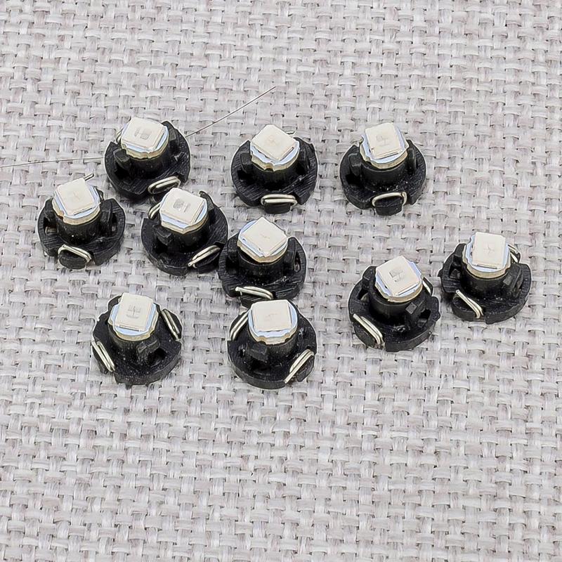 10Pcs Car Blue T3 Neo Wedge 1-SMD LED Cluster trument Dash Gauge Climate Light Bulbs 12V