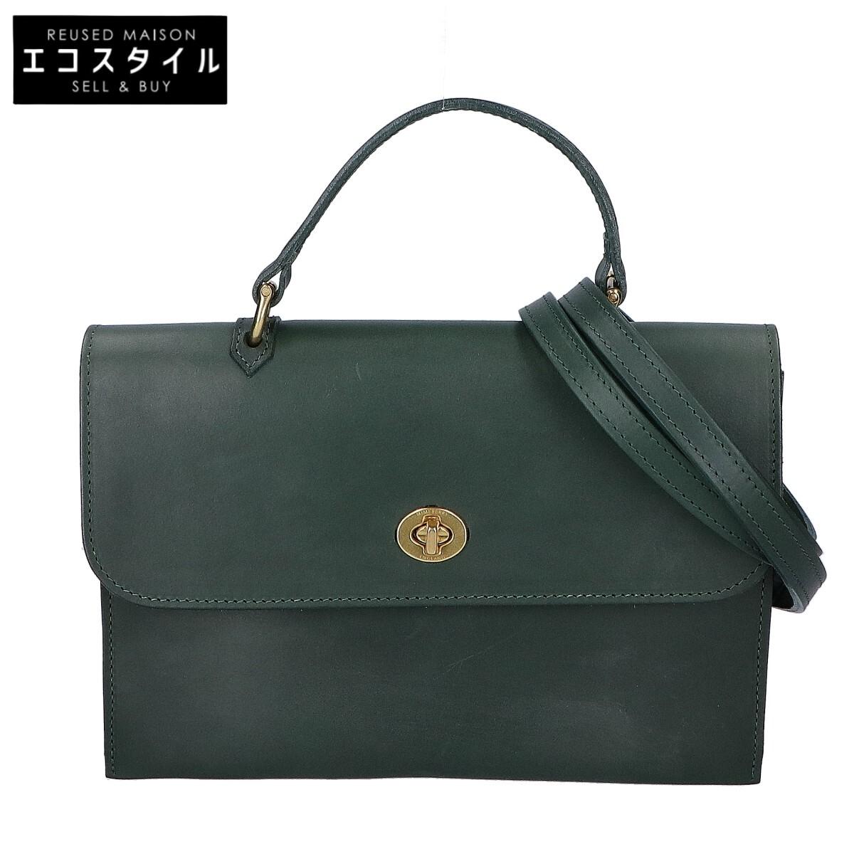 

MIMI BERRY [Excellent Condition] Hebe Turn Lock 2-Way Shoulder bag greenUsed