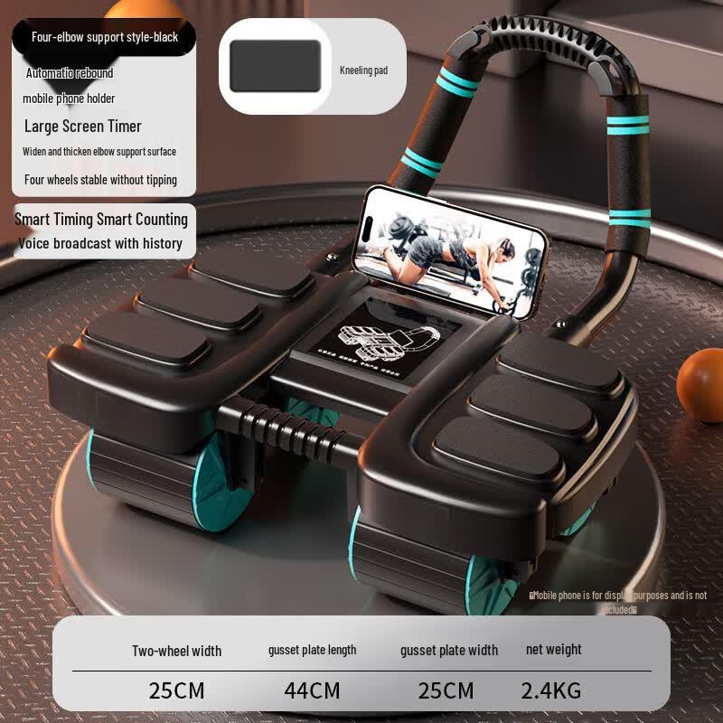 TLXT Elbow Support 4-Wheel Ab Roller