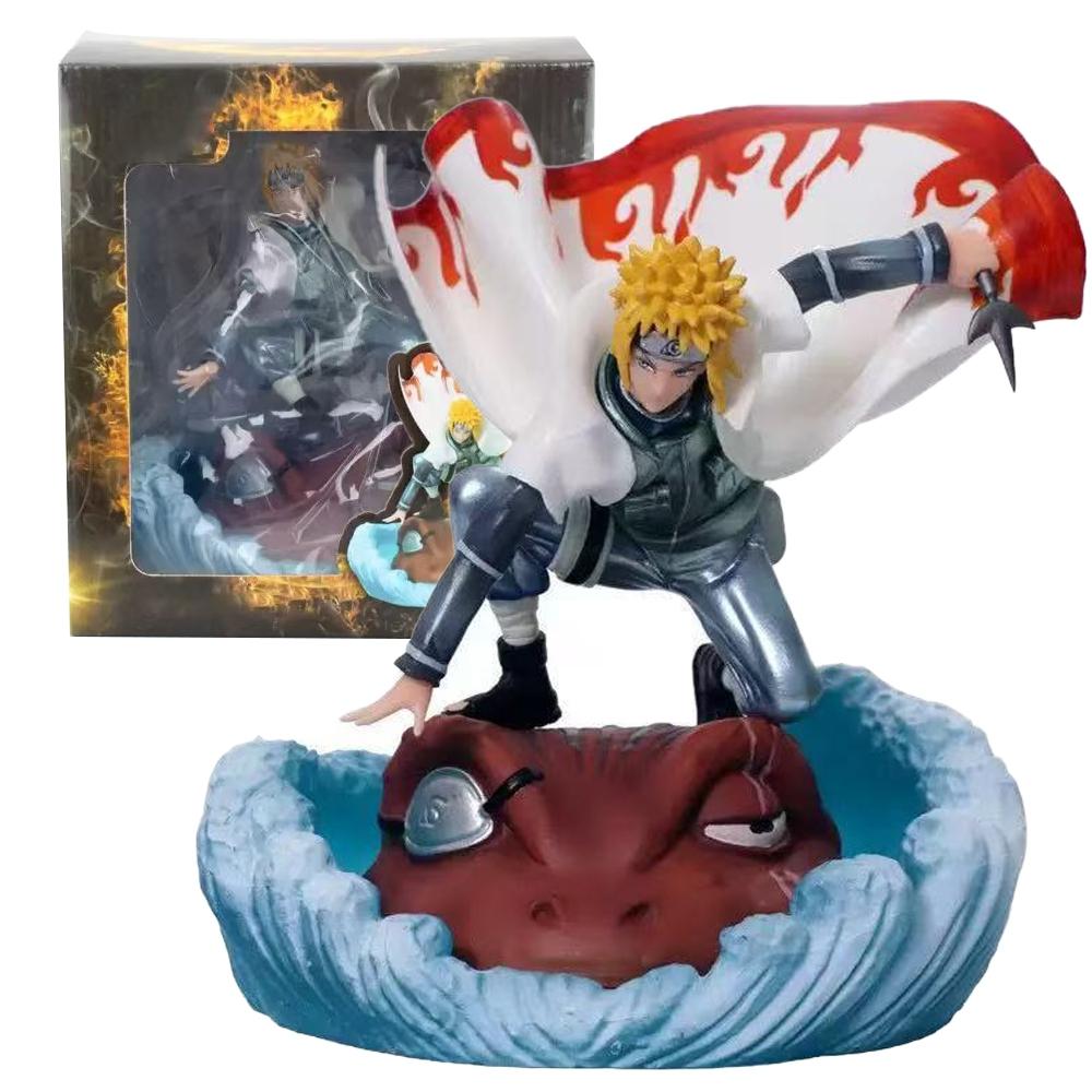

20CM Namikaze Minato Gamabunta Golden Glitter Figure Anime Naruto Uzumaki Desktop Golf Model Toy Gift Collection Ornaments PVC with box