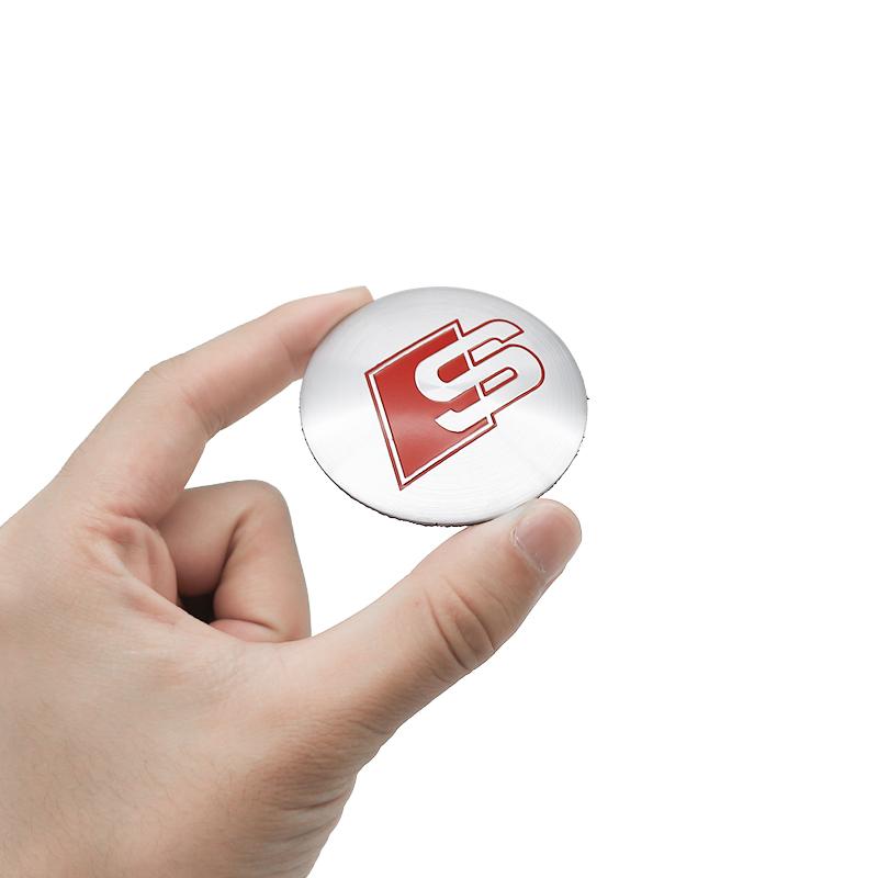 For Audi A5 Tire Decoration For Audi A4 B8 A3 8P A6 C7 8V B6 B7 B9 Q5 A1 A5 4PCS 56mm Car Emblem Wheel Hub Cap Decals Stickers Decoration