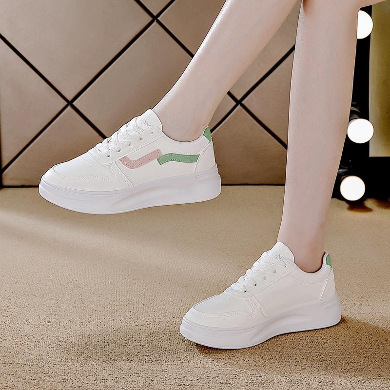 2025 Spring New Versatile Little White Shoes Women's Casual Sports Shoes Soft Baseplate Shoes Spring and Autumn Popular White Shoes Spring