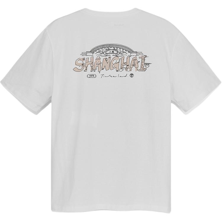 Timberland Outdoor Casual Breathable Round Neck Pullover Short Sleeve T-Shirt Unisex T-Shirts White A5RPG-100