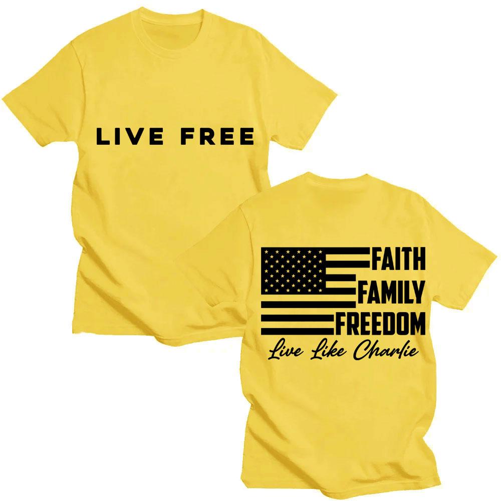 Charlie Kirk Freedom Classic Quote Graphic T-shirts Men Women Fashion Harajuku T Shirt Oversized Cotton Casual Tees Streetwear