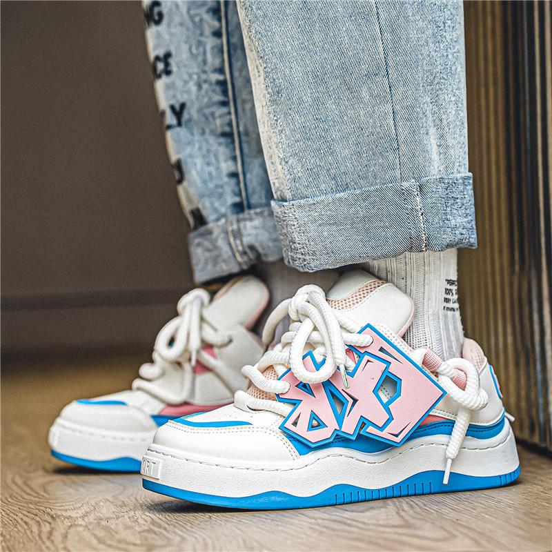 Luxusní boty pro muže Nové robustní vulkanizované punkové boty Tenisky Muži Dobrá kvalita Street Style Sportovní Tenisky na běhání Muži Board