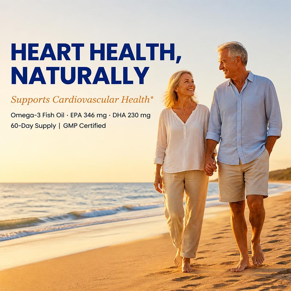Fish Oil 1000 Mg Dietary Supplement, With Omega-3, Epa, Dha, 120 Softgels Per Bottle
