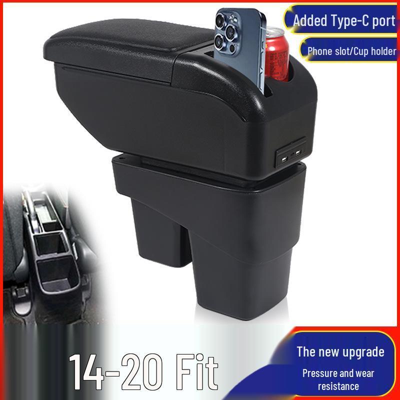 Compatible Honda Fit 2014-2020 Central Armrest Box - Third Generation Sporty Interior GK5 Armrest
