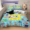 Spongebob Squarepants Characters Print 3Pcs Bedding Setduvet Cover With 2 Bedropillowcase Home Birthday Gift