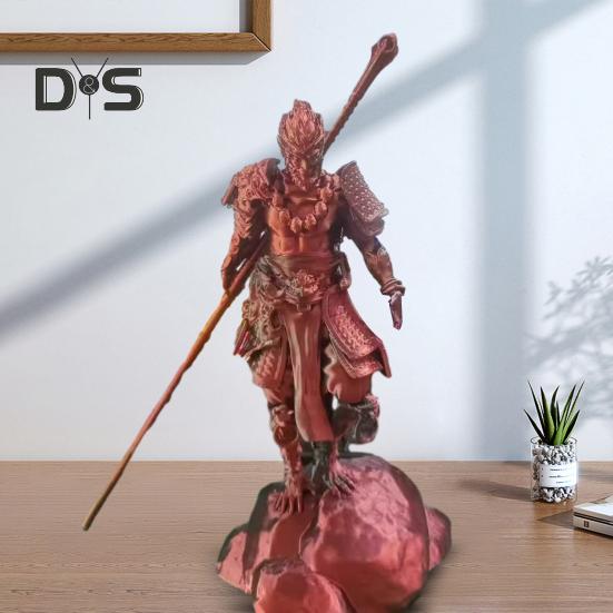 Drukowana w 3D figurka Wukonga, Wielcy Mędrcy Równiący się Niebu, Figurka Rzeźba, Model Króla Małp, Dekoracja na Pulpit, Peryferia do Gier