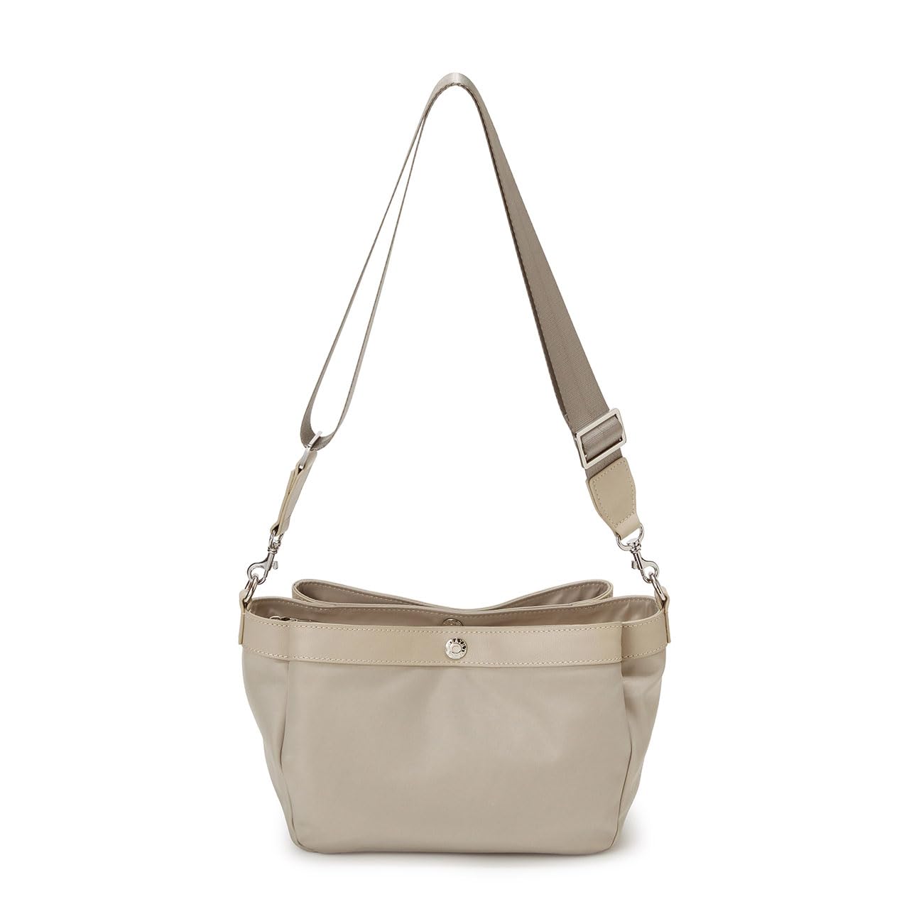 Breath TOPKAPI Waterproof Nylon and Leather Combination Shoulder Bag 3-Compartment Beige бежевый 13880₽