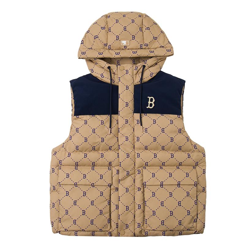 MLB DIA MONOGRAM JQD BLOCK HOOD HEAVY DOWN VEST Vest Unisex Apricot 3ADVM1046-43BGL L