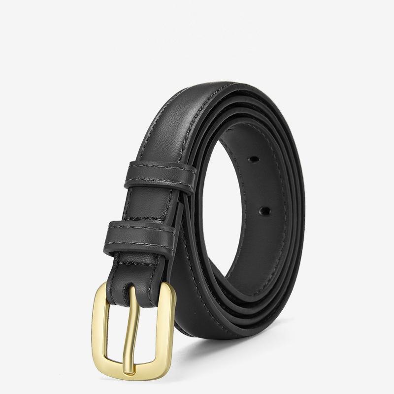 High Quality PU Leather Women s Belt Casual New Style Casual Waistband for Pants Simple Durable with Alloy Buckle чёрный