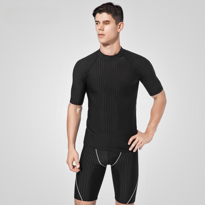 Herren Schnelltrocknende Wasserdichte Badehose - Enganliegende Fünf-Punkt-Bademode