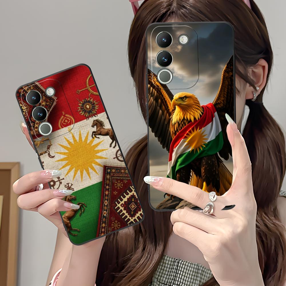 Kurdistan Flag Matte TPU Mobile Phone Case for VIVO Y77 76 75 74 73 72 58 56 55 51 50 38 36 Y19 Y18 Y03 Y01 5G Colorful Cover