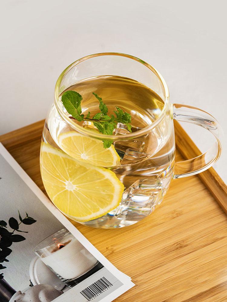 1/2/4PCS Premium Glass Coffee Mugs with Handle Transparent Tea Glasses for Hot/Cold Beverages Perfect for Americano Cappuccino