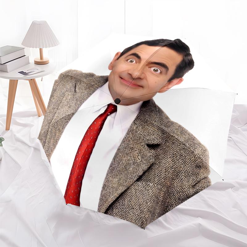 Mr Bean Fashionable Automatic Opening/Closing Folding Umbrella. Portable and Foldable, Ideal for Gift, Travel, and Daily Use.