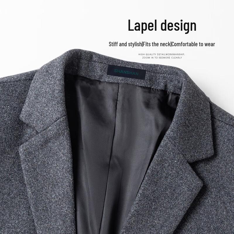 SHANSHAN Men's Wool Blend Business Blazer