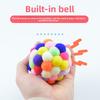 Colorful Plush Bell Ball Cat Toy - Fun and Scratchable Plush Balls for Solo Play with Cats.