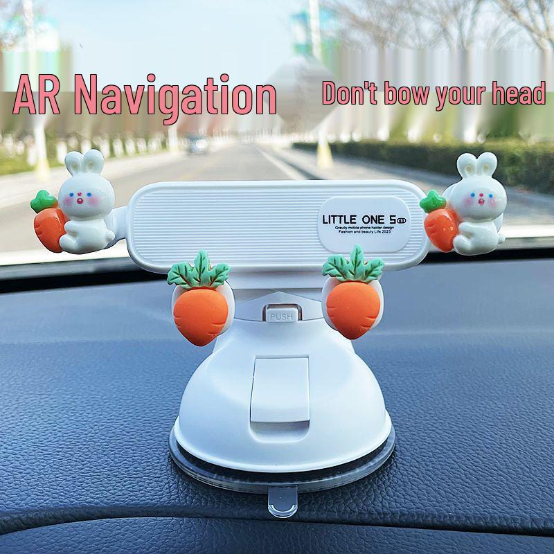 2025 Shockproof Female Cartoon Car Dashboard Mount with Suction Cup