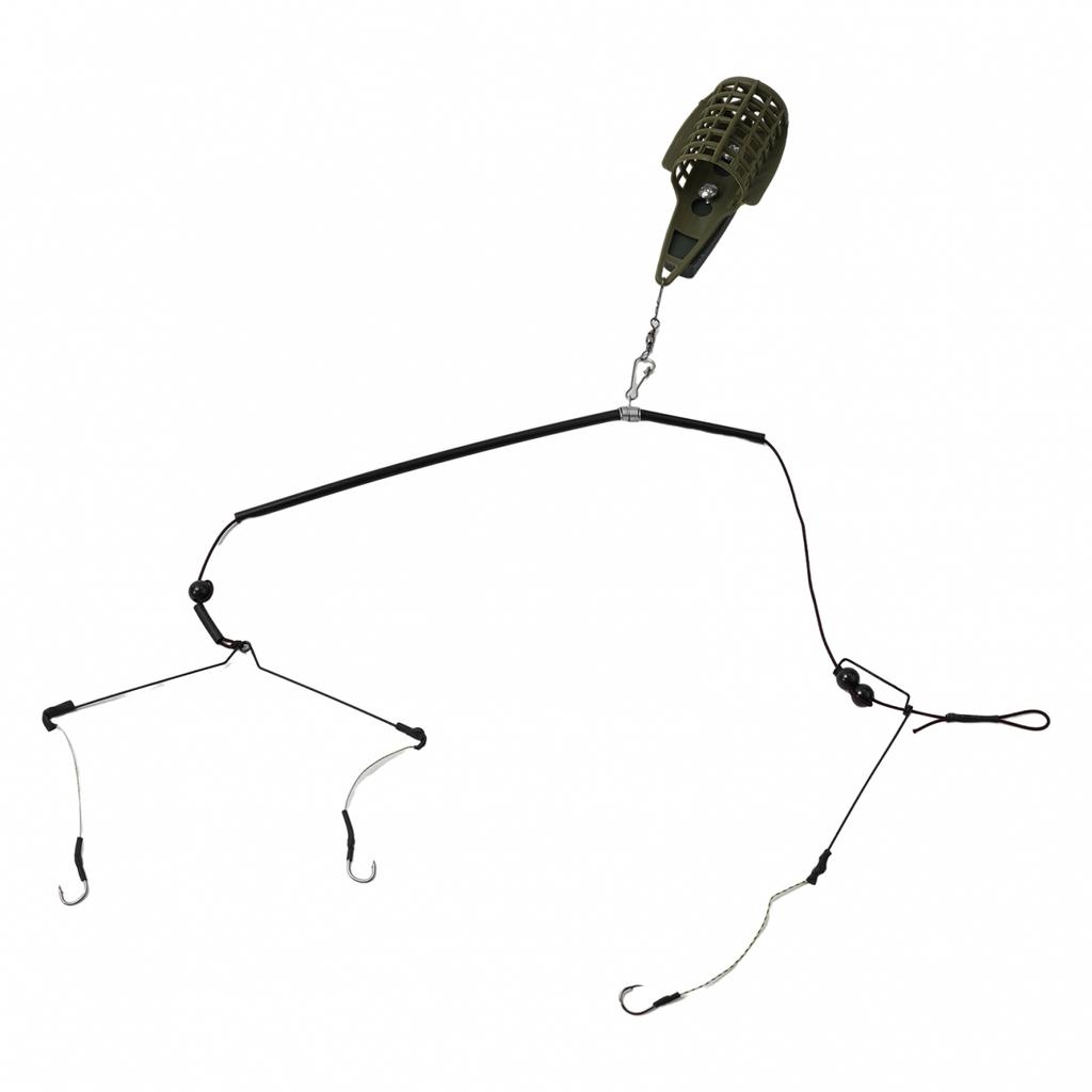 Complete Terminal Tackle Set Carp Fishing Feeder Basket Baits Cage Hook Rig Kit
