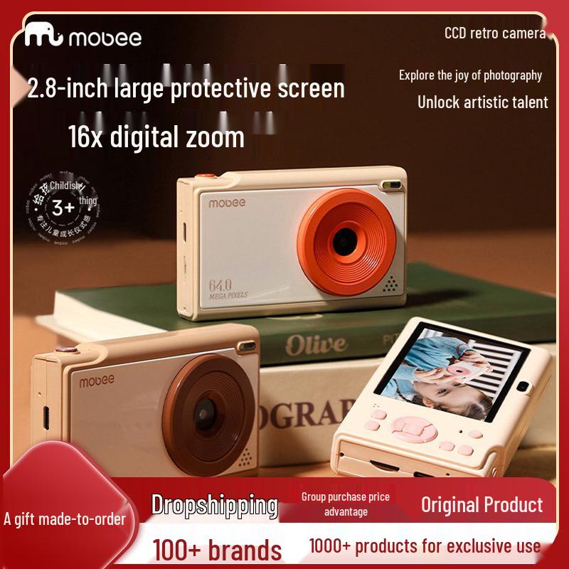 Mobee Retro CCD Kids' Digital HD Camera – Perfect Toy Gift for Boys & Girls.