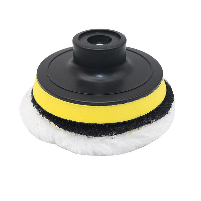 5 Stück 3 Zoll Auto Polierscheibenbezug selbstklebende Wollscheibe Poliermaschine Wachswerkzeug Schwamm Polierscheibe