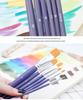 Beibiao 8-Piece Nylon Brush Set for Watercolor, Gouache, Acrylic, and Oil Painting