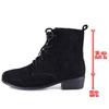 Móda 2025 Podzim Zima Kotníkové boty z umělé semiše Dámské Retro Černé Šněrovací boty Žena Plus Size 36-43 Špičaté kotníkové boty Dámské