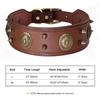 Luxury Genuine Leather Dog Collar 2inch Wide Cool Spikes Durable Collars for Medium Large Dogs German Shepherd Pitbull Correa