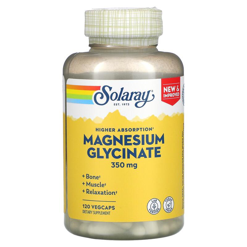 High Absorption Magnesium Glycinate, 350 Mg, 120 VegCaps