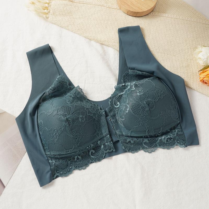Female Front Closure Bra Sexy Lace Push Up Bra Women Soft Seamless Underwear Crop Top