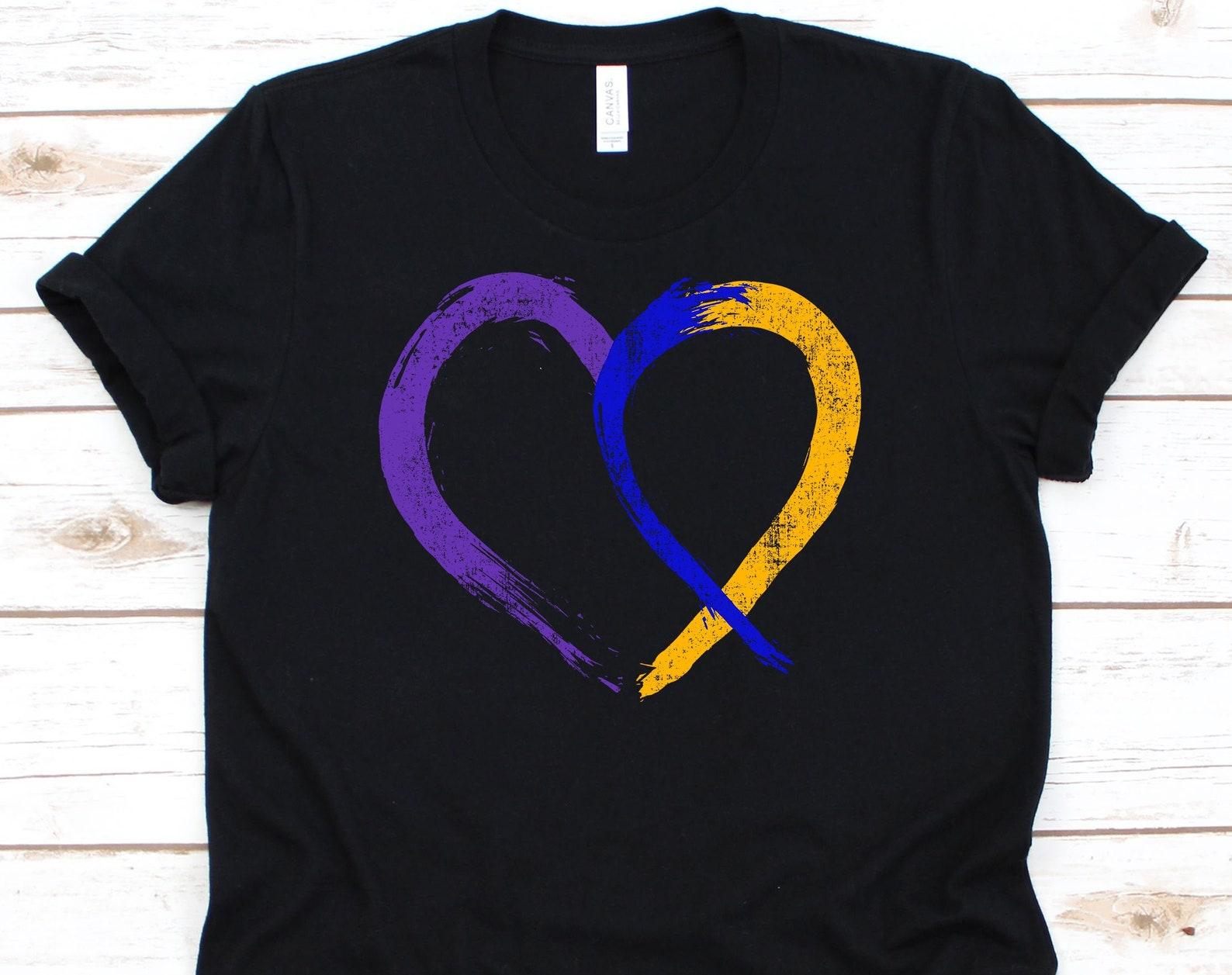 Bladder Cancer Ribbon Shirt, Cancer Awareness Gift For Bladder Cancer Warrior Fighter Survivor Support, Bladder Cancer Ribbon Tshirt S