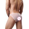 Men'S Underwear Sexy U Convex Pouch Lingerie Underpants Tight Low Rise Briefs Mesh Transparent Jockstrap High Elastic Panties